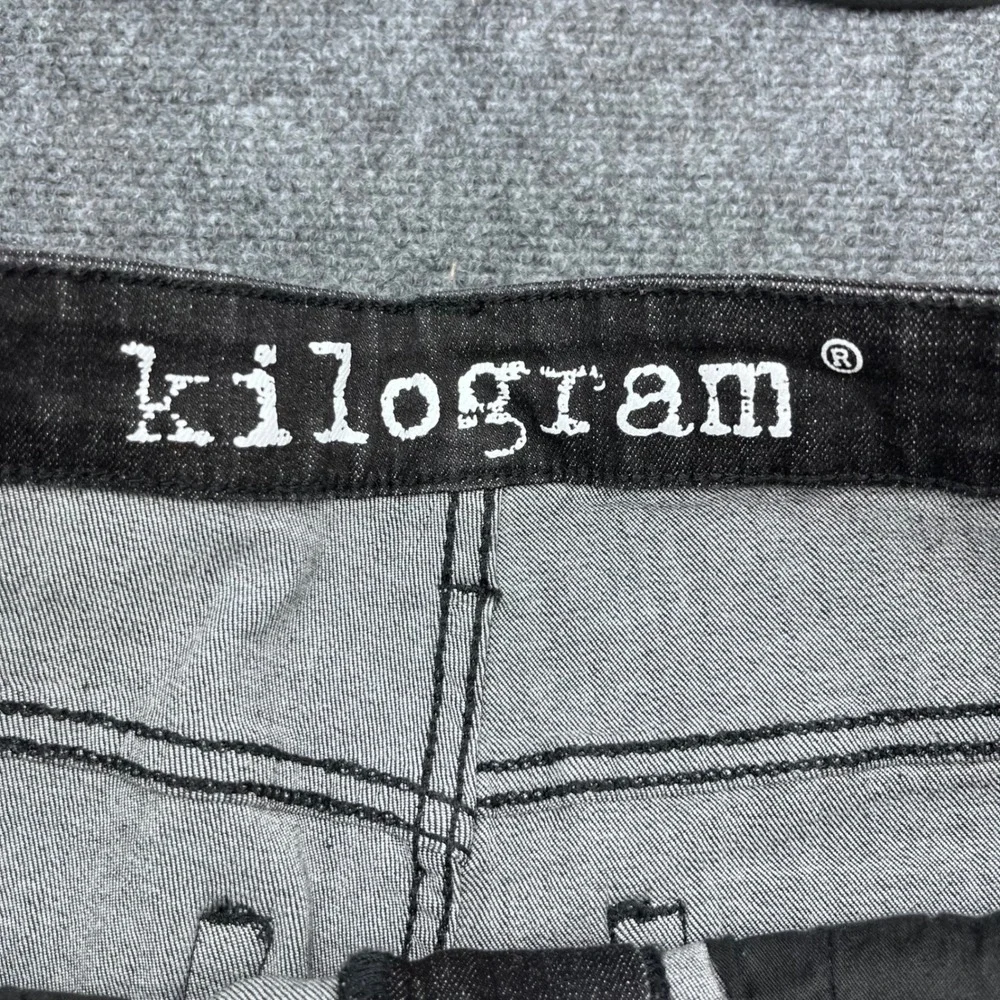 Kilogram‎ Streetwear Paint Splatter Distressed Faded Black Slim Fit Denim Pants